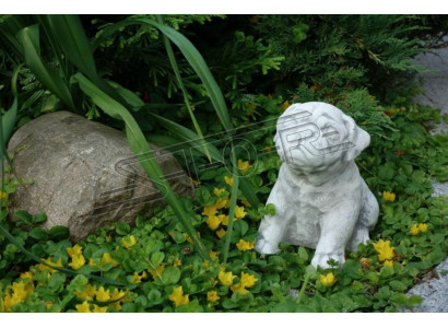 Garden Decoration Dog Terrace Stone Figure Figures White Decorative Statue