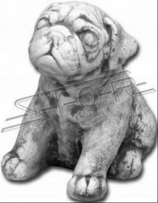 Garden Decoration Dog Terrace Stone Figure Figures White Decorative Statue