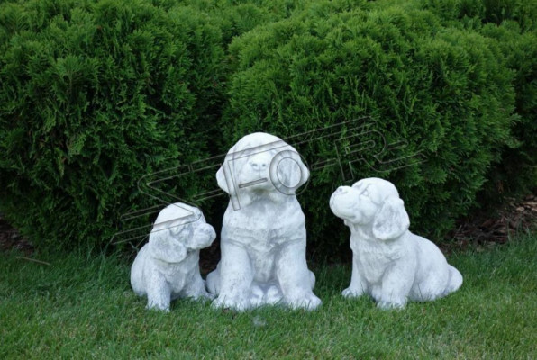 Garden decoration dog terrace stone figure white figures decorative statue