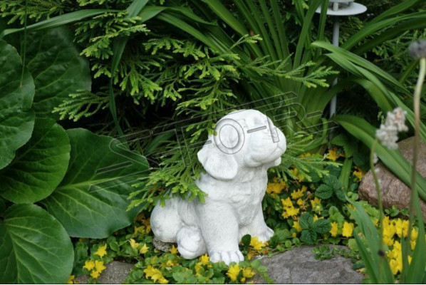 Garden decoration dog terrace stone figure white figures decorative statue