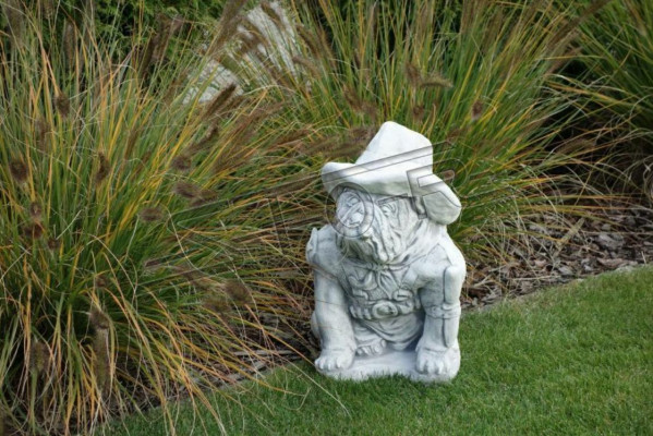 Garden decoration dog terrace stone figures white decorative statue figurine