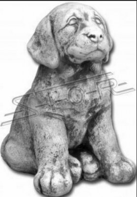 Garden decoration dog terrace stone white figurine statues decorative statue