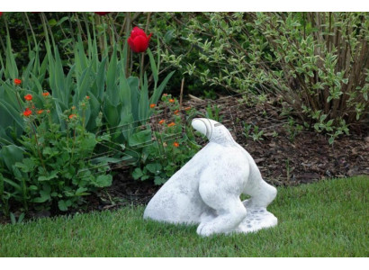 Garden decoration dog terrace stone white figures decorative statue figure