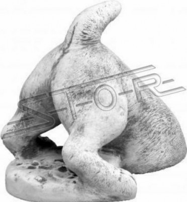 Garden decoration dog terrace stone white figures decorative statue figure