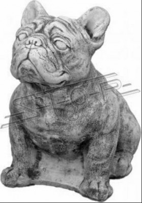 Garden Decoration Dog Terrace White Stone Figurine Decorative Statue