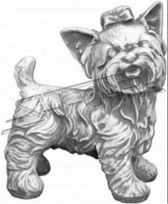 Garden decoration dog white terrace stone figures decorative statue figurine