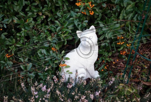 Garden decoration cat terrace figures stone figure statue decorative