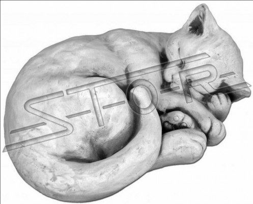 Garden decoration cat terrace stone figures figurine decor statue