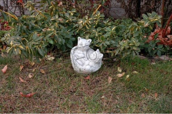 Garden decoration cat terrace stone figures figurine decorative statue