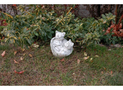 Garden decoration cat terrace stone figures figurine decorative statue