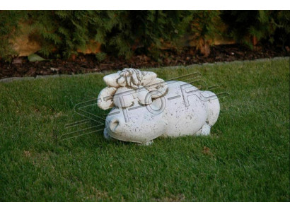 Garden decoration hippo terrace stone figures figure decor statue