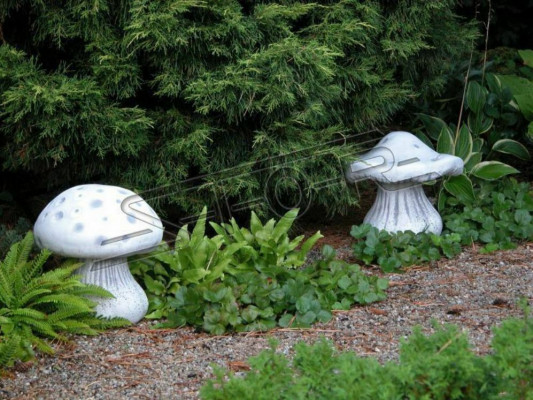 Garden decoration mushroom terrace stone figures figure decor statue
