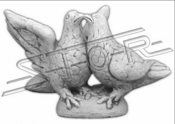 Garden decoration pigeons terrace stone figures figurine statue sculpture