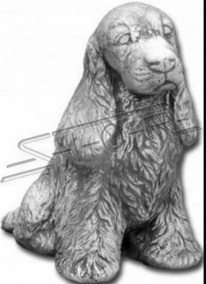 Garden decoration white dog terrace stone figure figures decorative statue