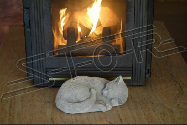 Garden Decorative Decoration Cat Terrace Stone Figures Figure Statue