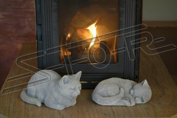 Garden Decorative Decoration Cat Terrace Stone Figures Figure Statue