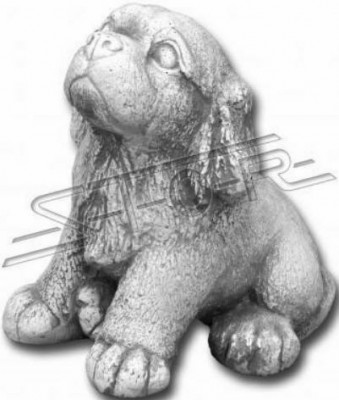 Garden White Decoration Dog Terrace Stone Figure Figures Decorative Statue