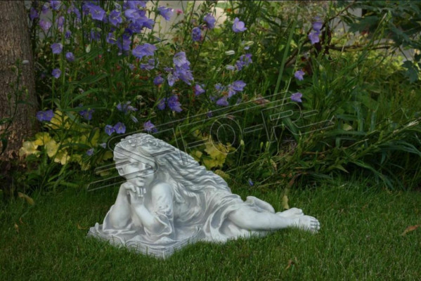 Garden statue angel garden 26cm pond figure people stone cast