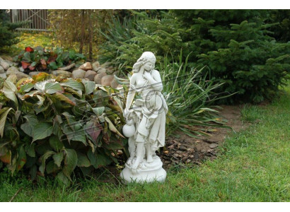Garden figure "Frau Fontaine" 66cm pond figure human stone cast