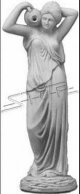 Garden sculpture "Lady Fontaine" 76cm pond figure human stone cast