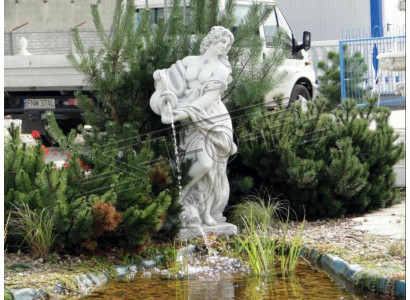 Garden Figure "Lady Fontaine" 140cm Pond Figure Human Stone Cast