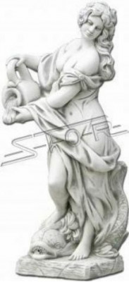 Garden Figure "Lady Fontaine" 140cm Pond Figure Human Stone Cast
