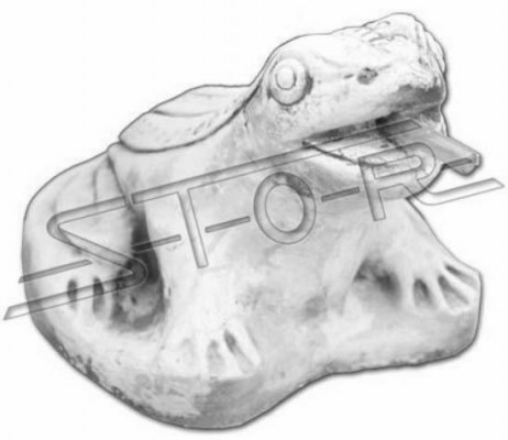 Garden figure "Frog Fountain" 20cm pond figure human stone casting