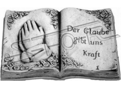 Faith gives us strength Grave decoration Stone ornament
