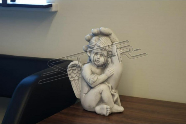 Grave angel cross grave decoration gravestone decor classic stone statue
