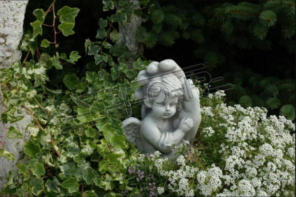 Grave angel cross grave decoration gravestone decor classic stone statue