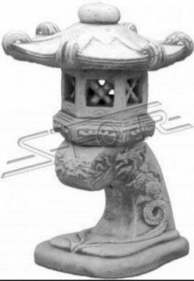 Japanese garden decoration lamps lighting bird bath