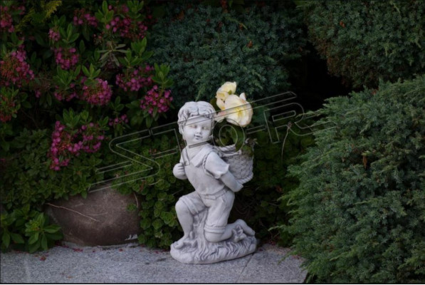 Young boy 40cm figure statue figurines sculpture statues garden