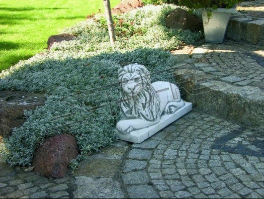 Lion Lying Statue Figure Garden Terrace Decoration Sculpture