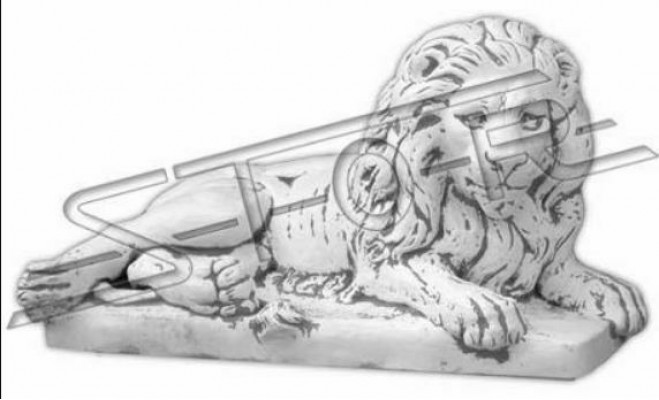 Lion Lying Statue Figure Garden Terrace Decoration Sculpture Antique