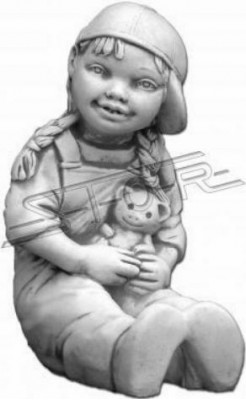 Girl 34cm Figurine Statue Sculptures Statues Garden
