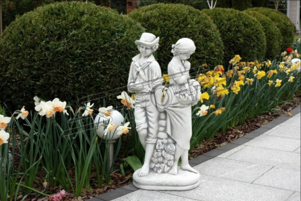 Pair of 43cm Sculpture Design Figurine Statue Garden Figures Statues
