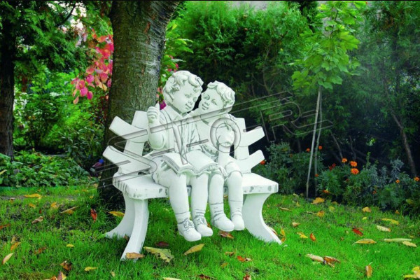 Statue Figures Children on Bench Statues Figures Sculpture Sculptures