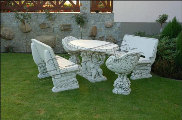 Chairs Chair Armchair Garden Furniture Throne Stone Figure Statue Antique Style