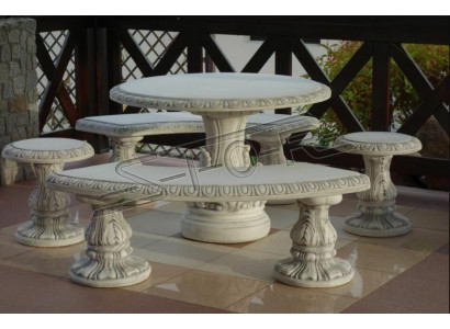 Stone table terrace garden decor furniture noble antique style design tables