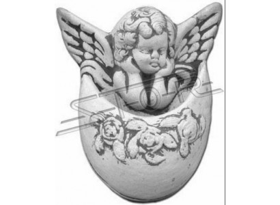 Wall relief stone slab image Aztec angel relief cast stone wall