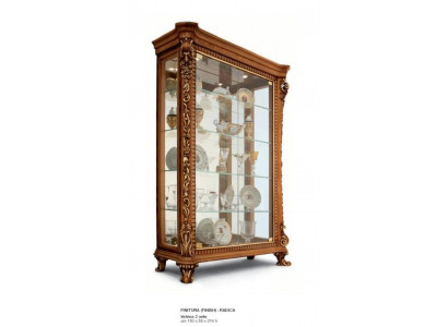 Showcase Cabinets Display Cases Wood Luxury Glass Cabinet Brown Baroque