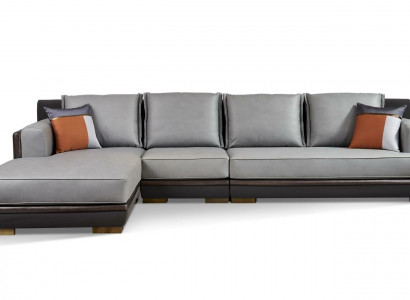 Corner Sofa Leather Sofa Upholstered Suite Modern Couch Living Landscape L shape Design