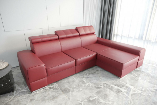 Design corner sofa L-shaped couch leather beige living room elegant luxury modern furniture