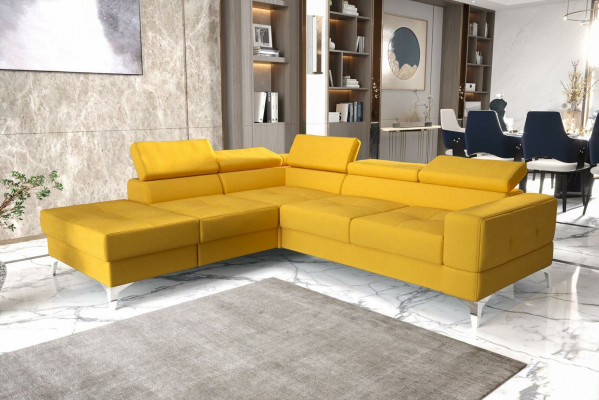 L-shaped sectional sofa couch multifunctional design modern textile