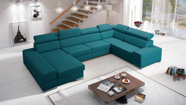 Leather sectional sofa design, U-shaped sectional sofas, modern upholstered living room furniture.