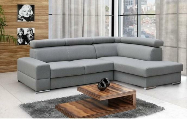 High-quality living room sofa corner sofa L-shape bed function fabric modern couches