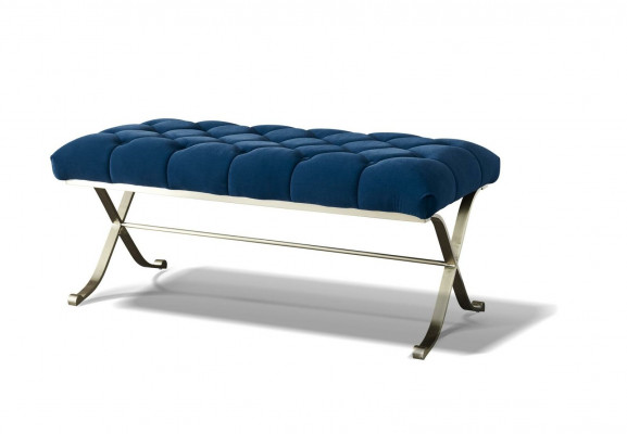 Ottoman Upholstered Ottoman Foot Rest Furniture Home Living Benches Seating Textile Chesterfield