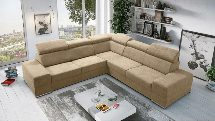 L-Form Designer Sofa Couch Corner Sofa New Corner Sofa Upholstered Living Landscape Couches