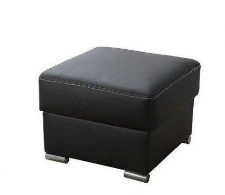 Modern stool bench upholstered footrest corner stool in black ottoman stool