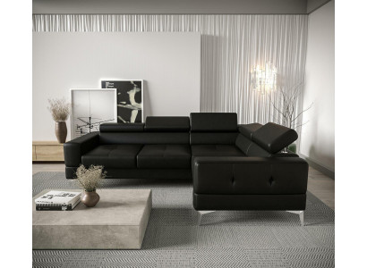 Multifunctional Sofa Couch Corner Sofa Living Room L-Shaped Black Modern Luxury